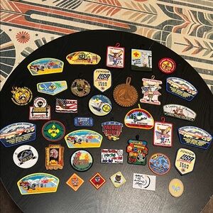 Lot of Boy Scouts of America Patches + Junior USA Shooting Team Patches